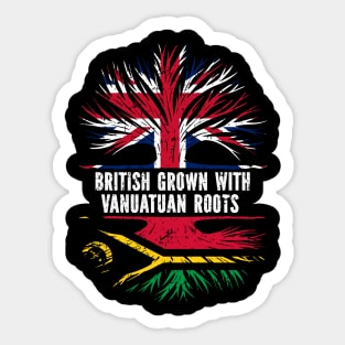 British Grown with Vanuatuan Roots UK Flag England Britain Union Jack Sticker